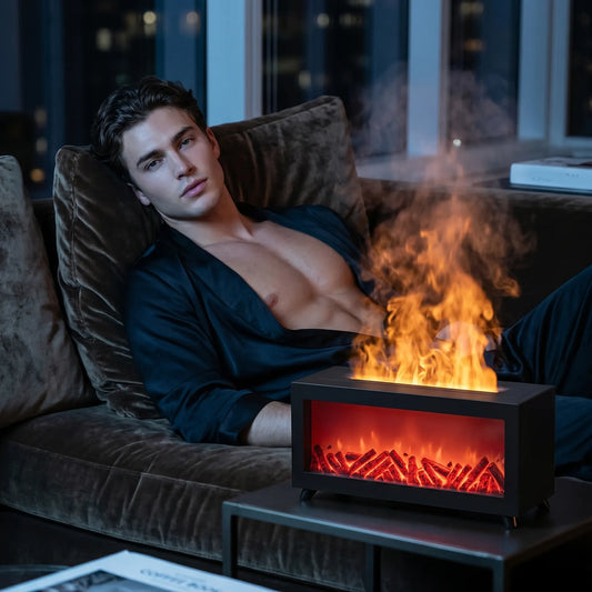 Stress Relief Fireplace Glow Humidifier