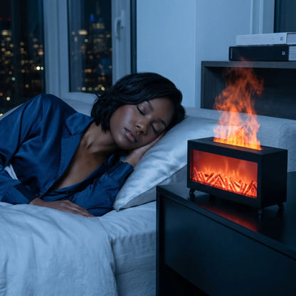 Stress Relief Fireplace Glow Humidifier
