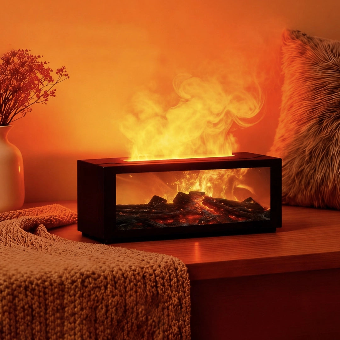 Stress Relief Fireplace Glow Humidifier